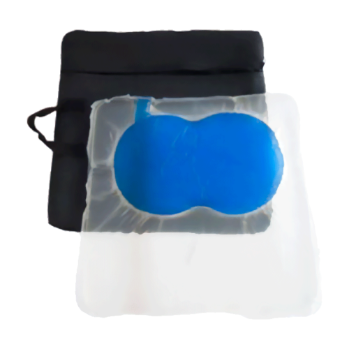 Cuscino in gel viscoelastico compatto con inserto in gel nella zona sacrale
