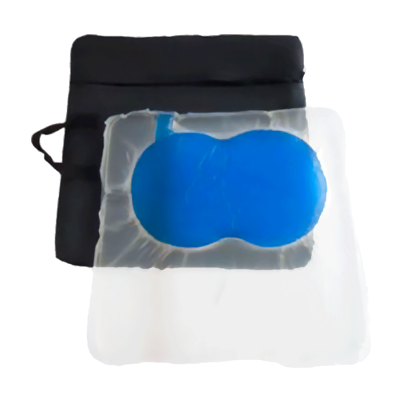 Cuscino in gel viscoelastico compatto con inserto in gel nella zona sacrale